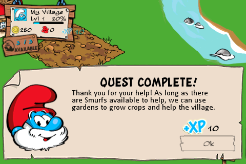 Smurf - Quest complete