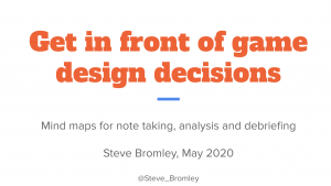 Get in front of game design decisions