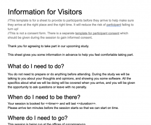 Visitor Information  Form